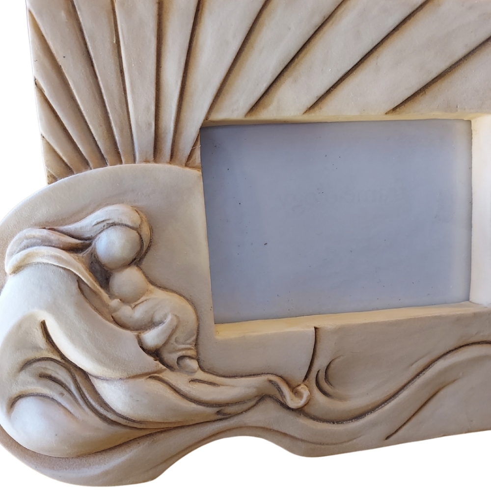 Vintage one-of-a-kind Frameology heavy carved picture frame mother & child